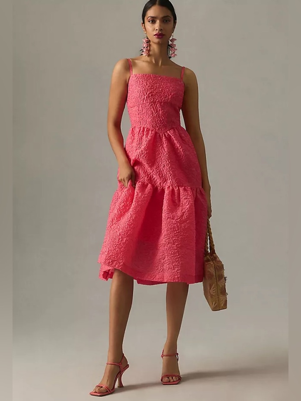 Anthropologie Hutch Tiered Corset Dress - Pink NWT Size 0